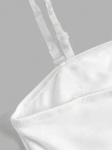 SHEIN Girlism 2 pièces Ensemble Sweat-shirt et short imprimé slogan Y2K pour filles pré-adolescentes, Top de camisole tricotée court, décontracté, streetwear, blanc