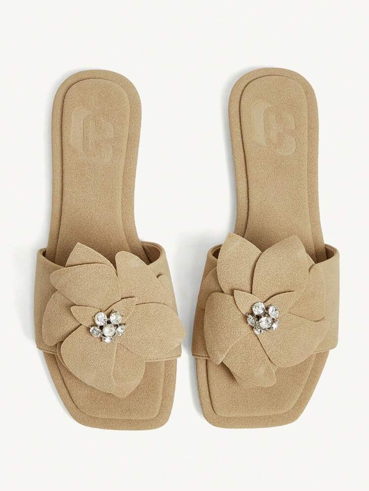 CUCCOO CHICEST Sandales plates carrées confortables et simples pour femmes
