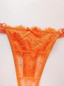 Snug Zone 7pcs/Pack Women Low Waist French Lace Thong Panties - Multicolor - View 3