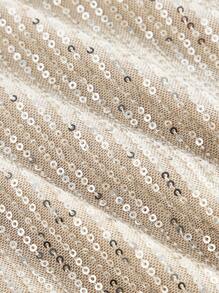 SHEIN MOD Women's Apricot Sequin Party Dress Sleeveless Short & Sparkly Fit-And-Flare Design Silver Sequin Dress,Summer Dresses For Women,Wedding Guest Dress Women,Birthday Dresses For Women, Women Dresses Elegant Gown,Rave Outfits Festival,Sequin Dress,Summer Outfit,Spring Outfit Women,Valentine's Day - Apricot - View 4