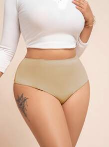 加大码纯色中腰舒适丁字裤