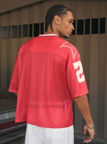 AXEPEAK Streetwear Hip-Hop Style Short Sleeve Sports Jersey T-Shirt For Men, Summer, School