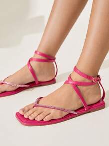 CUCCOO CHICEST Dép đế bằng quai thời trang nữ - Màu Hồng Tươi - Xem 7