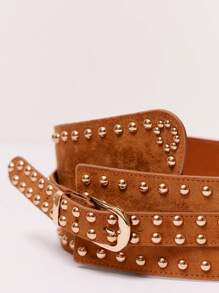 MUSERA Embellished Studded PU Belt Edgy Fun For Festival