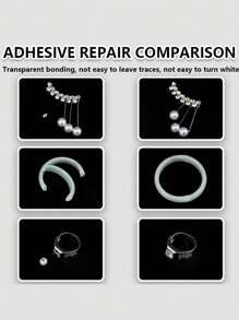 透明针尖工艺胶，适用于水钻、美甲、珠宝和织物 - 不堵塞多用途粘合剂，适用于鞋子、手机 DIY、配饰、服装、工艺品 - 彩色 - 查看 8