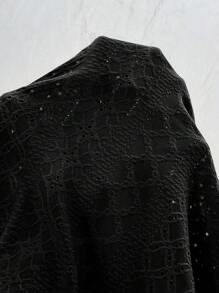 SHEIN Clasi 大码女式夏季圆领交叉后背合身吊带背心 - 黑色 - 查看 8