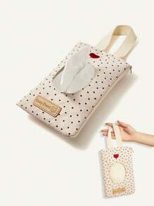 Cozy Pixies Bolsa de almacenamiento con forma de corazón para bebé, bolsa de pañales para guardar pañales, toallitas húmedas y pañuelos cuando se sale - Beis - Ver 1