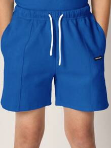 SUMWON 夏季运动休闲套装短款Polo衫，周末休闲穿着，青少年男童田径网球服