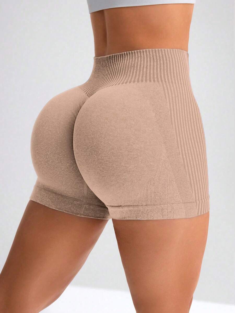 Gameset SHEIN Sport Solid High Waist Tight Sports Yoga Butt-Lifting Capri Pants