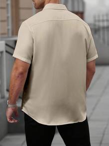 Manfinity CasualCool 大码男士夏季假日风格短袖衬衫