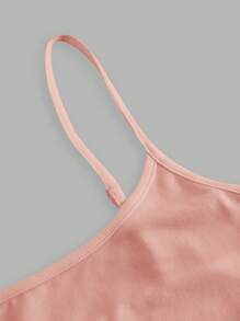 SHEIN EZwear 3 件套浅绿色、浅粉色、浅黄色女士吊带短款上衣，性感修身，适合夏季 - 彩色 - 查看 6