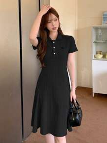 DAZY Summer New Design Girls Clothing, Horse Embroidery Women Dress,Casual Women Dresses - Black - View 4