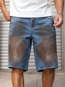 Manfinity LEGND Men's Summer Casual Denim  Blue Shorts