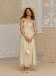 SHEIN MOD Women Apricot Color Cami Top, Bohemian Style Top - Apricot - View 1