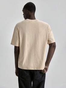Ontre 2025 Summer Men's Clothing Colorblock Pocket Round Neck Casual Versatile Short Sleeve T-Shirt, Suitable For July 4th, St. John's Day, Graduation, Daily Wear, Adorable Summer Top T-Shirt, Men's Holiday Vacation Beach Shirt