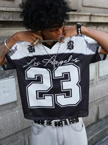 Manfinity EMRG Áo thun nam cổ chữ V tay ngắn, thời trang cho mùa hè - Nhiều màu - Xem 4