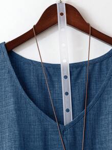 Linhara 加大码女式 V 领衬衫，通勤休闲舒适外出上衣，适合度假、派对、夏季、优雅