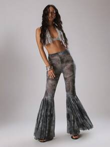MUSERA Tassel Frill Triangle Tie Bralet Top Spring, Summer, Holiday, Vacation, Ibiza, Festival, Rave, Cool Girl, Shipwrecked