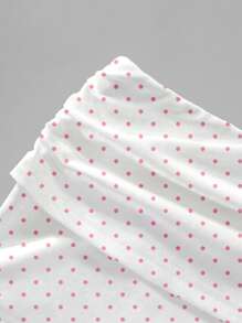 DOMINATE Y2k Women's Summer Sexy Lace Polka Dot & Bow Print Knit Camisole And Shorts 2 Pieces Set - Pink - View 4