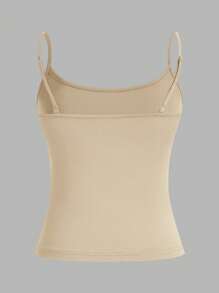 SHEIN EZwear 3 件套浅绿色、浅粉色、浅黄色女士吊带短款上衣，性感修身，适合夏季 - 彩色 - 查看 8