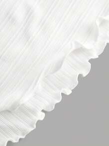 SHEIN MOD White Sleeveless Lace Collar Jacquard Mini Dress,70s Summer Club Party Streetwear Backless Low Waist Drape Hem Flowy Tea Party Graduation Dress - White - View 4