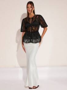 COSMINA Áo ren nữ, thời trang cho mùa hè - màu đen - Xem 4