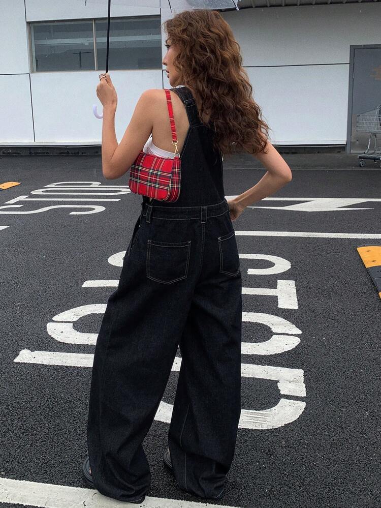 Pantalones peto vaqueros holgados y casuales para mujer, ropa de verano y vuelta al colegio