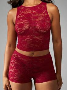 MISSGUIDED Festival Ready Two Piece Lace Co-Ord Top And Shorts Dance Costume Salsa Performance Party Club Wear