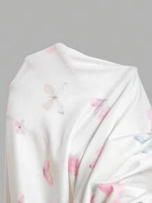SHEIN MOD Bộ đồ hai mảnh in hình bướm hồng lãng mạn cổ điển và chân váy dài có chi tiết xếp nếp và nơ - Lấy cảm hứng từ thập niên 70, hoàn hảo cho kỳ nghỉ trên đảo, tiệc tùng, hẹn hò, tiệc sinh nhật, trà chiều và lễ hội - Hồng - Xem 12