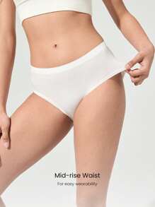 GLOWMODE 2条装 Fresh Start 轻盈丝滑无缝橡胶Logo中腰三角内裤，日常休闲穿着