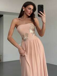 Aloruh Robe tube maxi minimaliste pour femmes pour un usage quotidien