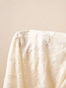 Poéselle Đầm dài cổ yếm màu trơn cho nữ, kiểu dáng mùa hè. - Màu be - Xem 9