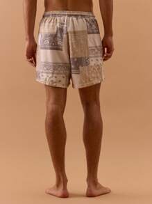 Musero Paisley Collage Drawstring Swim Shorts Spring, Summer, Holiday, Vacation,