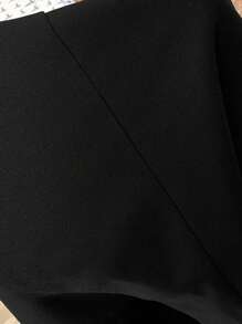 SHEIN LUNE Greyish Green Knit Cropped Shawl Neck Jacket Suit Blazer Office Outfits For Women Women Blazer Cropped Blazer Summer Blazer Women Blazers Business Casual Top In Fall/Winter,Casual - Black - View 7