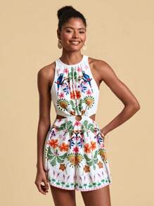 Travachic Bộ đồ liền thân hở vai in họa tiết dệt cho nữ, Kỳ nghỉ hè, Phong cách nghỉ dưỡng, Đồ họa in dệt, Trang phục nghỉ dưỡng mùa hè thường ngày cho nữ, Trang phục nghỉ dưỡng bãi biển Bohemia, Phong cách Boho Chic, Trang phục lễ hội ngày lễ, Trang phục bãi biển cho nữ, Trang phục mùa hè cho nữ, Trang phục tốt nghiệp, Trang phục sinh nhật cho nữ, Đồ dùng cần thiết cho bãi biển, Trang phục sân bay cho nữ, Phụ nữ ngày 4 tháng 7 - Nhiều màu - Xem 3