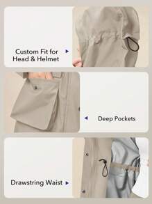 OutZeal Women's Waterproof WindProof Lightweight 3L Tech Fabric Long Rain Coat Hiking Jacket Daily Wind Breaker