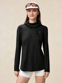 OutZeal Women Sun-Proof Jacket Summer Hoodie Long Sleeve Top UV Protection Cool Touch With Mask Protection - Black - View 6