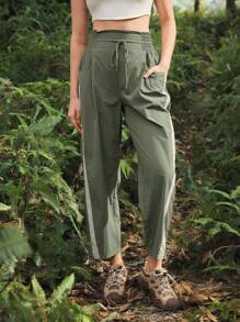 OutZeal WeatherProof Water Resistant Lightweight Wide Legs High-Waist Hiking Pants Women - Green - View 10