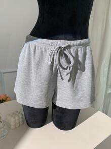 CovetEZ Pantalones cortos casuales de unicolor para mujer, adecuados para el verano