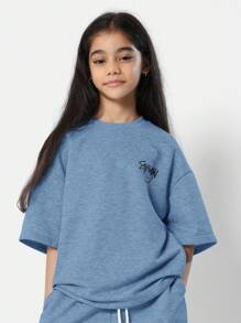 SUMWON Mädchen Co-Ord Jogginghose aus Streetwear, bequeme Freizeitkleidung, Sportlich Lässig Outfit für die Schule und Alltag