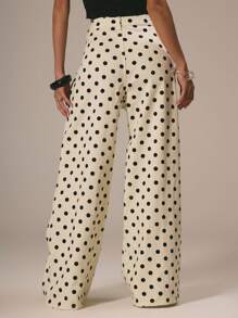 MUSERA 可爱波点春夏精致牛仔直筒中腰牛仔裤，适合伊比沙岛度假休闲秋季返校季、办公室工作、圣诞派对等各种场合。