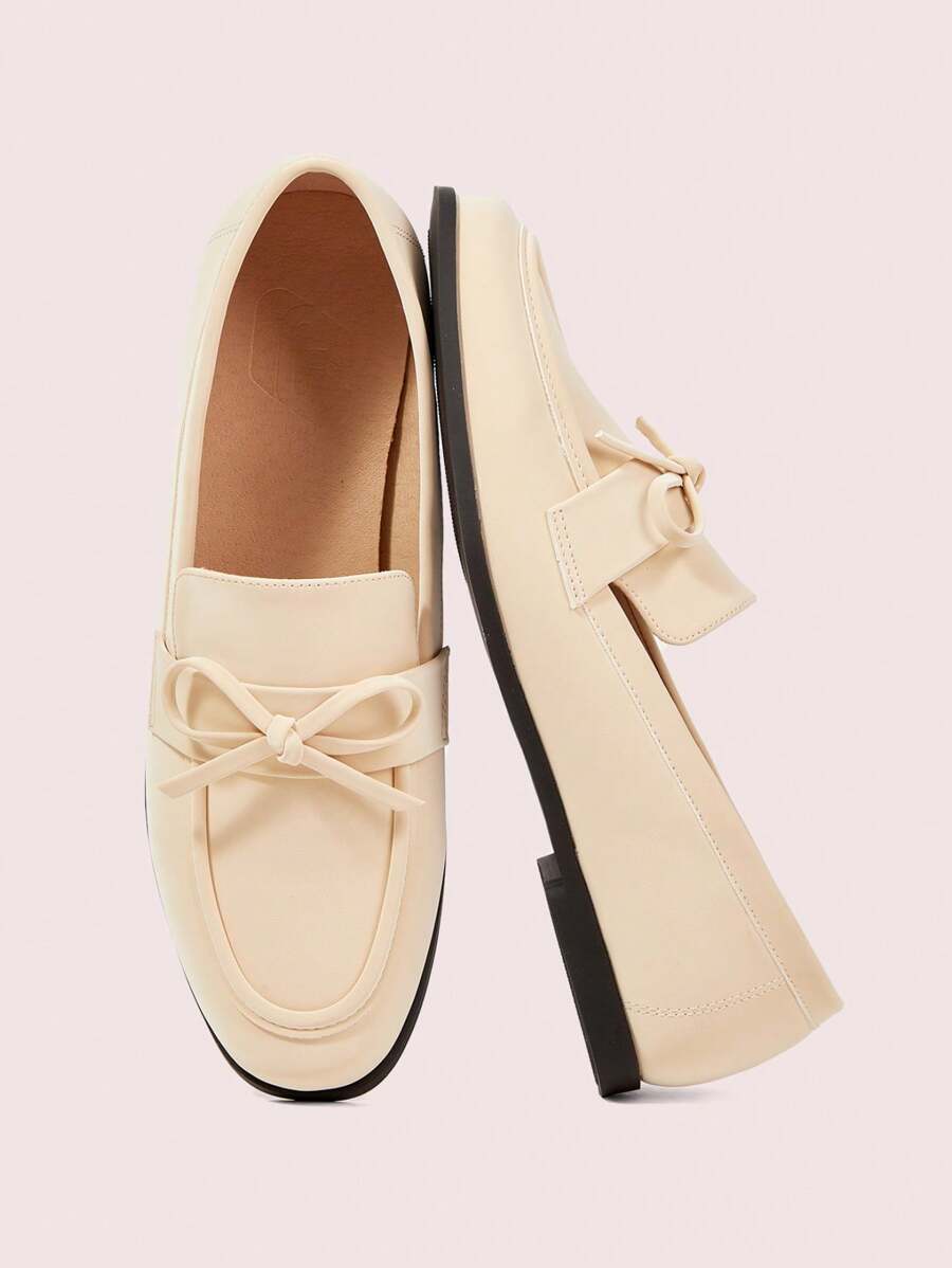 CUCCOO DOLLMOD Bow Decor Flat Comfortable Sweet Women Flats - Apricot - View 1