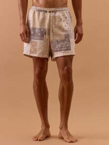 Musero Paisley Collage Drawstring Swim Shorts Spring, Summer, Holiday, Vacation,