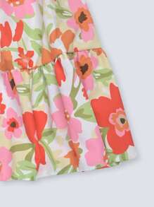 Vestido curto feminino casual minimalista estampado sem mangas, verão - Multicolorido - Ver 3