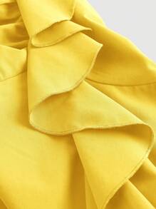 SHEIN MOD Vestido mini asimétrico amarillo talla grande