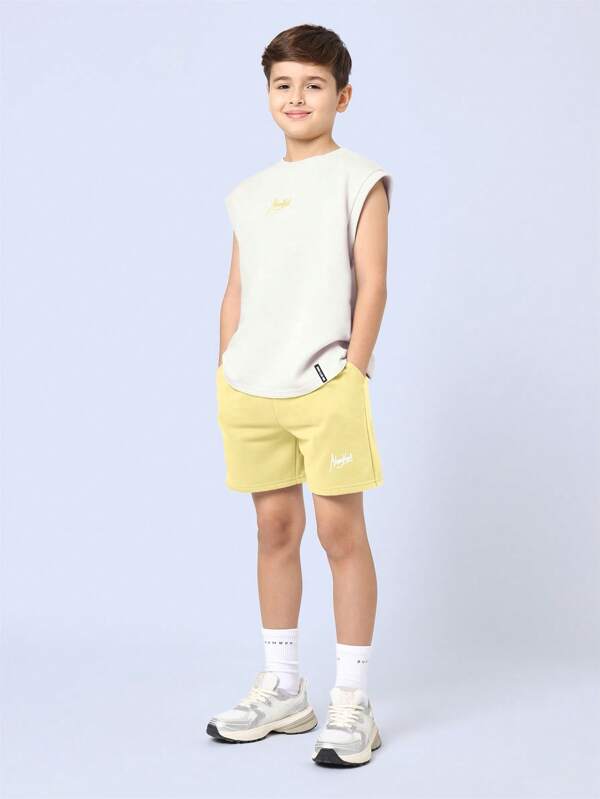 SUMWON Unisex Active Coordination Tank Top Athletic Summer Sleeveless Co-Ord Loungewear Essential Youth Sportswear Training Performance Street Athleisure