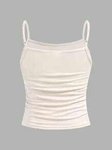 SHEIN Girlism 3pcs/Set Tween Girls' Slim Fit Sporty Camisole Basic Tops, School, Campus, College - Baby Blue - View 4