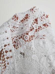 Elamini Lace Vest Thin Jacket, Casual And Suitable For Spring/Summer Vacation - White - View 7