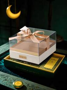 SHEIN 1pc Jewelry Packagebox Candy Box Gift Crystalbox Save Flowers Boxes Gift Boxes Flower Gifts Cloth Square Candybox - Orange - View 5