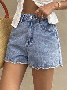 DAZY Shorts vaqueros de mujer de estilo casual suelto y de vacaciones de verano nuevo